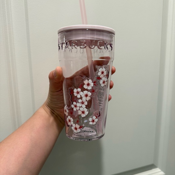 2026 Starbucks Japan SAKURA Glass Straw Tumbler Pink 473ml - Picture 2 of 5
